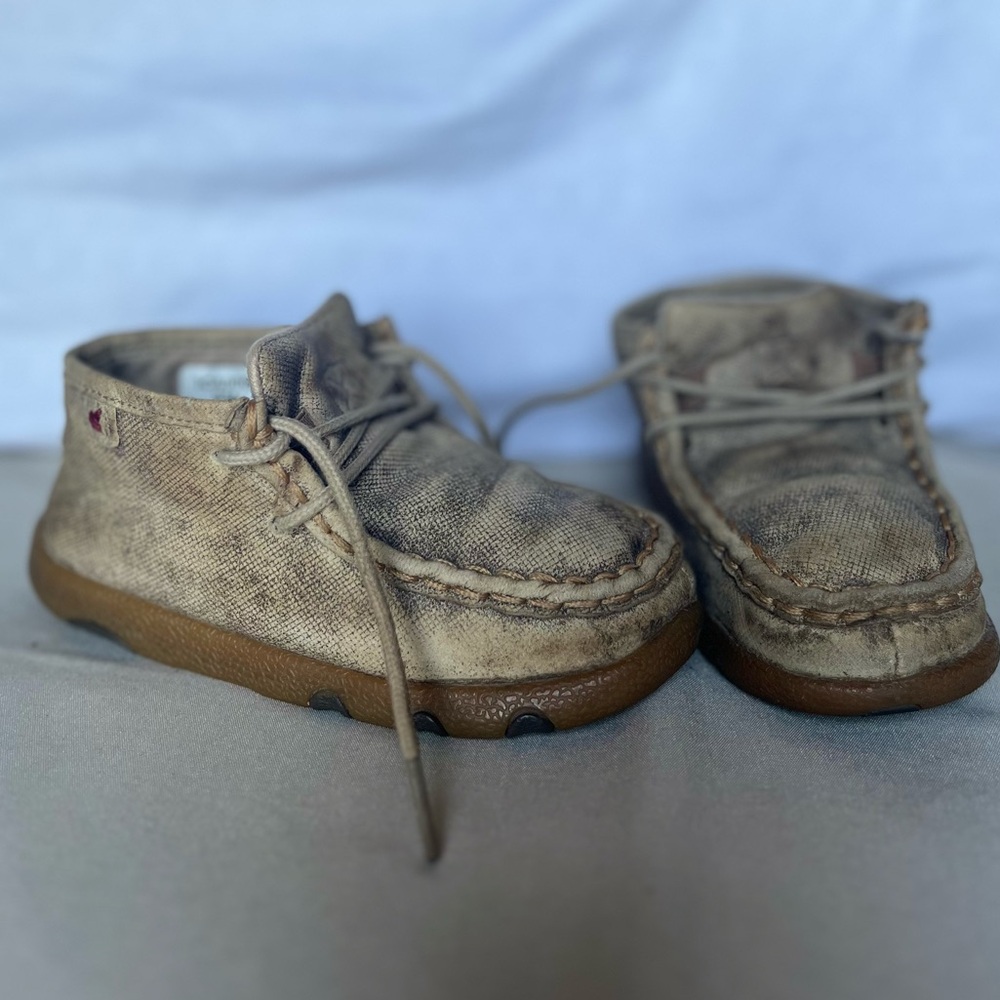 Kids Tan Moccasin Shoes